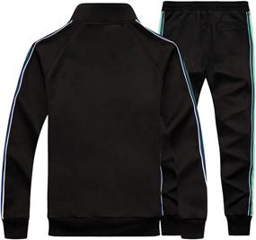 img 3 attached to AOTORR Men's Athletic Running Tracksuit Set: Ultimate Comfort for Casual Jogging and Full-Zip Sweat Suit