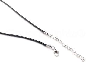 img 1 attached to 📿 High-Quality 17" Black Imitation Leather Necklaces - Pack of 100 by CleverDelights