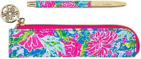 img 3 attached to 🖋️ Lilly Pulitzer Black Ink Metal Ballpoint Pen: Stylish Bunny Business with Leatherette Storage Zip Pouch