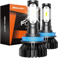 🔆 sealight h11/h16/h8 led fog drl light bulbs: high lumens, 6000k daylight white, easy plug and play installation logo