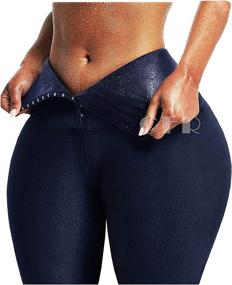 img 4 attached to 👖 CFR Womens Breasted Corset Workout Leggings: Enhance Tummy Control & Shape with High Waist Body Shaper Yoga Pants