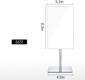 img 2 attached to Gorgeous Tabletop Rectangular Vanity Makeup Mirror with 3X Magnification, Highly Adjustable, Constructed from 304 Stainless Steel, Ideal for Hotel Bathrooms in Polished Chrome