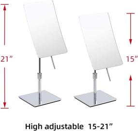 img 1 attached to Gorgeous Tabletop Rectangular Vanity Makeup Mirror with 3X Magnification, Highly Adjustable, Constructed from 304 Stainless Steel, Ideal for Hotel Bathrooms in Polished Chrome