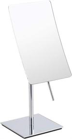 img 4 attached to Gorgeous Tabletop Rectangular Vanity Makeup Mirror with 3X Magnification, Highly Adjustable, Constructed from 304 Stainless Steel, Ideal for Hotel Bathrooms in Polished Chrome