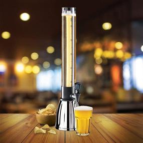 img 1 attached to 🍺 Oggi Beer Tower Dispenser: EZ-Pour Spigot, 2.75-Quart Capacity, Sleek Black Design