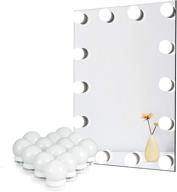 💡 waneway vanity lights: diy hollywood lighted makeup mirror kit, dimmable led lights for bathroom wall mirror, plug-in 14-bulb set логотип