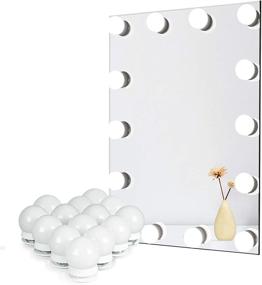 img 4 attached to 💡 Waneway Vanity Lights: DIY Hollywood Lighted Makeup Mirror Kit, Dimmable LED Lights for Bathroom Wall Mirror, Plug-in 14-Bulb Set