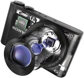 img 1 attached to 📷 Цифровая камера Sony DSC-WX300/B - 18,2 МП с 20-кратным оптическим стабилизированным зумом, 3-дюймовым ЖК-дисплеем - черного цвета
