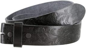 img 2 attached to Authentic Western Floral Engraved Leather Men's Accessories for a Distinctive Style