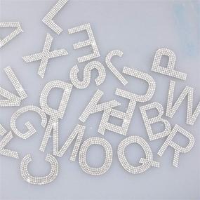 img 2 attached to ✨ AIEX Sparkling Rhinestone Alphabet Stickers Assorted Crystal Letters for Bags Caps Clothing and DIY Decorations (Silver)