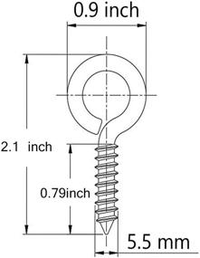 img 3 attached to 🔩 MANSHU Self-Tapping Hanging Eyebolt Screws