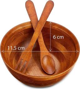 img 1 attached to Wooden Salad Bowl Serving Set