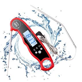 img 4 attached to 🌡️ Highly Accurate Instant Read Meat Thermometer with Backlight LCD for BBQ, Grilling, and Baking Turkey