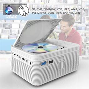 img 3 attached to 📽️ BIGASUO [2021 Upgrade] HD Bluetooth Projector with Built-in DVD Player: Portable Outdoor Movie Projector - 1080P Supported, TV/HDMI/VGA/AV/USB/TF SD Card Compatible