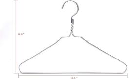 img 2 attached to 👔 Premium Silver Aluminum Metal Coat Hangers - Heavy Duty Suit Hangers (10 Pack) - Adult Size Coat Hangers for Ultimate Quality