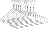 👔 premium silver aluminum metal coat hangers - heavy duty suit hangers (10 pack) - adult size coat hangers for ultimate quality логотип