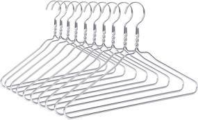 img 4 attached to 👔 Premium Silver Aluminum Metal Coat Hangers - Heavy Duty Suit Hangers (10 Pack) - Adult Size Coat Hangers for Ultimate Quality