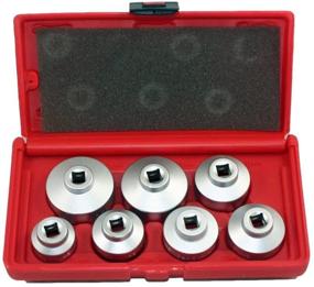 img 1 attached to 🔧 7-Piece Metric Oil Filter Cartridge Socket Set with Sizes: 24mm, 27mm, 29mm, 30mm, 32mm, 36mm, 38mm