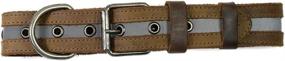 img 4 attached to 🐶 Hide & Drink Leather Reflective Gray Dog Collar | Medium Size (12-21 Inches) | Handmade Pet & Dog Walker Essential | Bourbon Brown