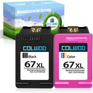 🖨️ colwod remanufactured 67xl ink cartridge combo pack for hp deskjet & envy printers logo