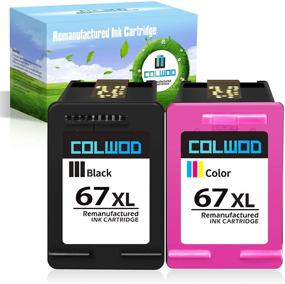 img 4 attached to 🖨️ COLWOD Remanufactured 67XL Ink Cartridge Combo Pack for HP Deskjet & Envy Printers