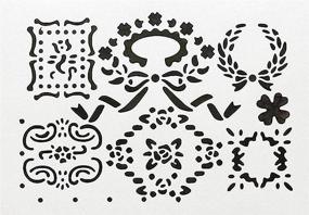 img 1 attached to 🖌️ JoyTong Lace Metal Template Drawing Stencil - Size 4.72"×3.34" (H1)