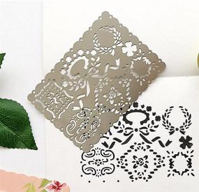 img 2 attached to 🖌️ JoyTong Lace Metal Template Drawing Stencil - Size 4.72"×3.34" (H1)