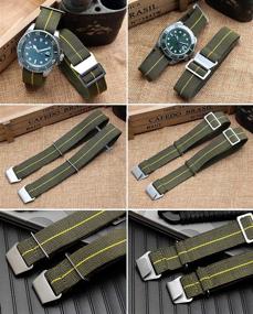 img 2 attached to Parachute Special Elastic Universal Army Green Men's Watches for Watch Bands