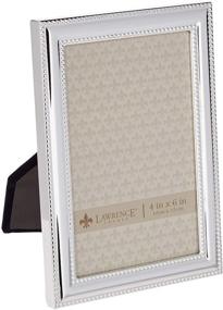 img 4 attached to Silver-Plated Metal Picture Frame by Lawrence Frames - Delicate Beading Design - 4x6-Inch