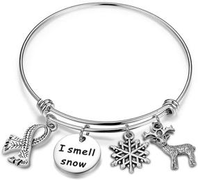 img 4 attached to 🎄 SEIRAA Christmas Bracelet: Snow-scented Holiday Jewelry for Her - Winter Gift