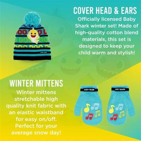 img 3 attached to Shark Winter Glove Beanie Multicolor Boys' Accessories