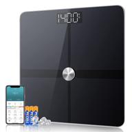 🧴 1 by one body weight scale with bmi, digital bathroom scales, bluetooth scale for body fat analysis, accurate ito technology with 14 measurements, includes 3 aaa batteries and body tape measure, supports up to 400lbs logo