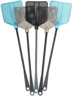 5-pack ofxdd rubber fly swatter, long heavy duty pest control tools, assorted colors logo