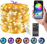 🎵 xtelary fairy lights plug in: 66ft 200 led string lights with music mode, rgb color changing twinkle lights with remote & app control - perfect for bedroom, party, outdoor indoor decor логотип