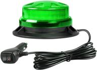 🚨 gppower led strobe light: 12v-24v, green, 12 leds, rotating flashing beacon for vehicle safety logo