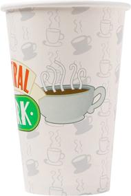 img 2 attached to ☕ Серебряные кружки Silver Buffalo Friends с логотипом Central Perk с крышками - набор из 8 одноразовых кофейных кружек, 16 унций, белого цвета.