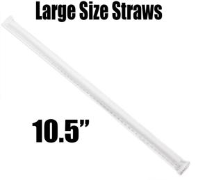 img 1 attached to 🥤 BPA-Free Big Straws: 300 Pack of Premium, Clear, Thick, Jumbo-Sized Sippers by Avant Grub. Restaurant-Grade, USA-Made & Paper-Wrapped for Optimal Hygiene.