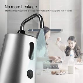 img 1 attached to 🧼 MEFASO Touchless Foaming Soap Dispenser - Stainless Steel Nozzle, Infrared Sensor, Rechargeable - Ideal for Bathroom & Kitchen - 8.45 oz/250ml - Silver
