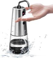 🧼 mefaso touchless foaming soap dispenser - stainless steel nozzle, infrared sensor, rechargeable - ideal for bathroom & kitchen - 8.45 oz/250ml - silver logo
