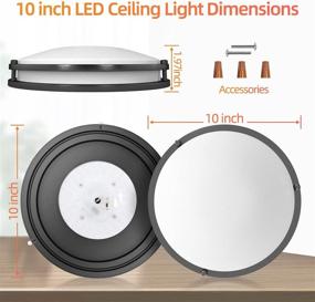 img 1 attached to 🔆 Yogaret Flush Mount Ceiling Light: 10 Inch LED Fixture, 18W [150W Eqv], 3000K/4000K/5000K for Bedroom, Bathroom, Hallway, Kitchen - ETL Listed