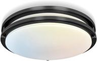 🔆 yogaret flush mount ceiling light: 10 inch led fixture, 18w [150w eqv], 3000k/4000k/5000k for bedroom, bathroom, hallway, kitchen - etl listed logo