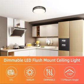 img 3 attached to 🔆 Yogaret Flush Mount Ceiling Light: 10 Inch LED Fixture, 18W [150W Eqv], 3000K/4000K/5000K for Bedroom, Bathroom, Hallway, Kitchen - ETL Listed