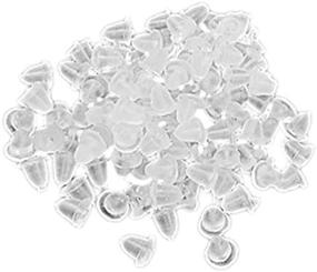 img 2 attached to 💎 200 Pieces of Clear Soft Plastic Earring Back Caps - Ideal for Replacement