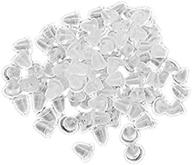 💎 200 pieces of clear soft plastic earring back caps - ideal for replacement logo