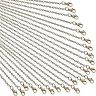 🔗 24 pack of bronze link cable chain necklaces, diy jewelry making chains (24 inch) logo