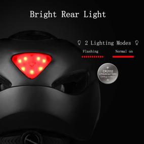 img 2 attached to 🚴 Shinmax Adult Bike Helmet: LED Rear Light, Cap Visor, Carrying Backpack – Commuter Cycling Helmet for Men and Women