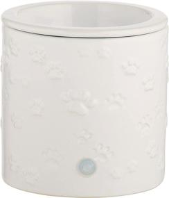 img 3 attached to 🐾 Enhance Your Space with the White Paw Prints Ceramic Candle Warmer Electric - Safe, Convenient, and Stylish Fragrance Warmer for Wax Melts, Cubes, and Tarts - Perfect Home Décor, Office, and Gift Idea!