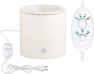 🐾 enhance your space with the white paw prints ceramic candle warmer electric - safe, convenient, and stylish fragrance warmer for wax melts, cubes, and tarts - perfect home décor, office, and gift idea! логотип