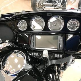 img 2 attached to 🏍️ Red Hound Auto 2014-2018 Harley Davidson Ultra Limited Boom Box Motorcycle Screen Saver - 2pc Custom Fit High Clarity Protector - Invisible Touch Display Shield - Minimize Prints (6.5 Inch)