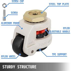 img 1 attached to Happybuy Leveling Casters Mounted Footmaster Material Handling Products